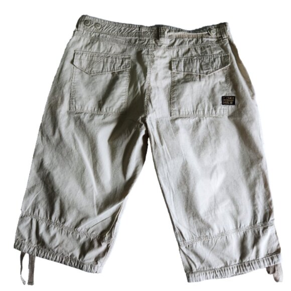 Men's 38 Shorts Point Zero Flat Front DNM Original Beige Cotton Zip Button - Picture 2 of 14